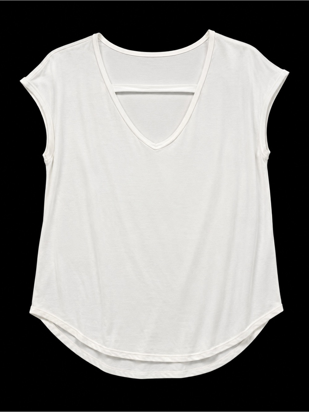 Aeropostale White V-Neck Cap Sleeve Tank